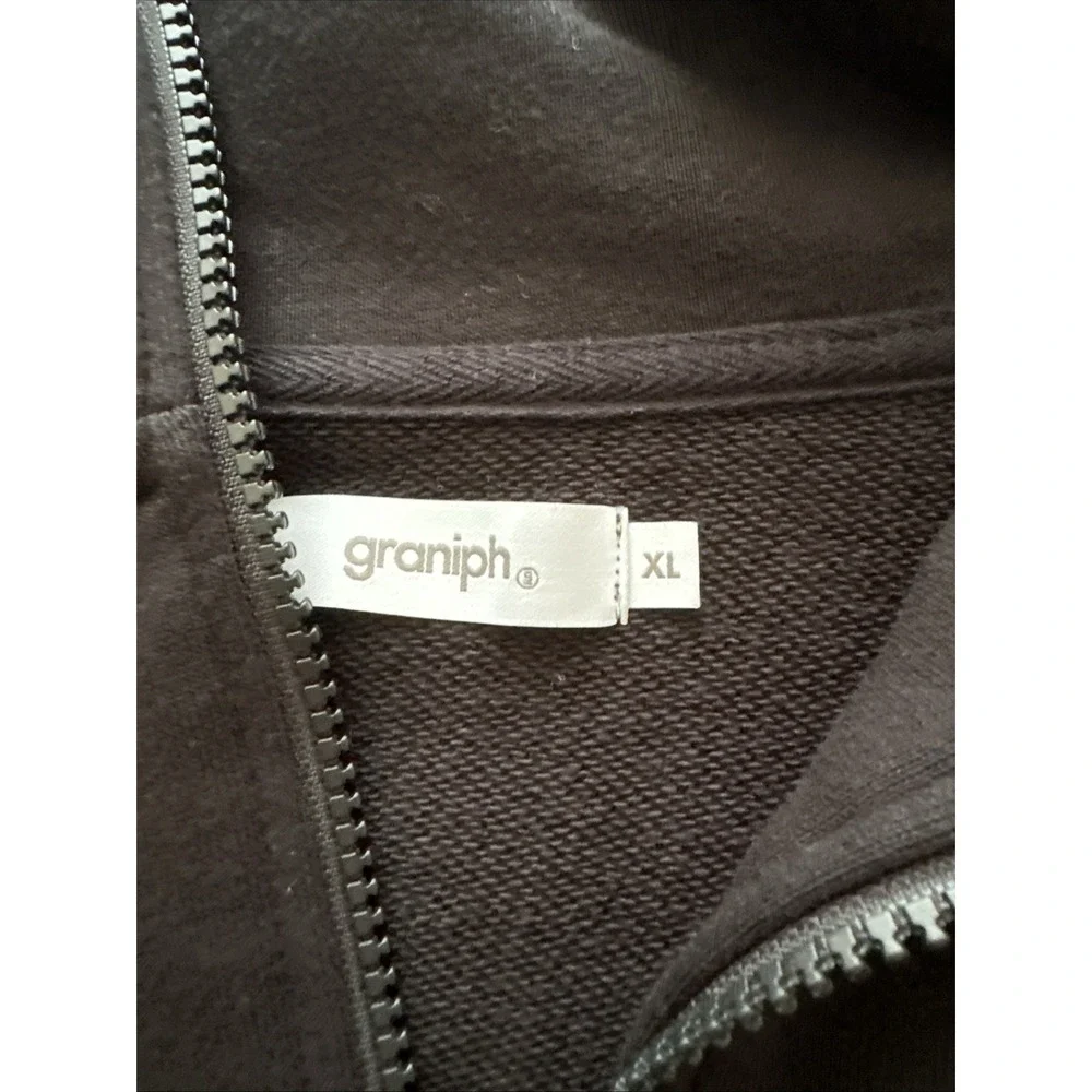 Graniph Lamb Chop Zip Jacket Black Embroidered Sheep Japan Rare XL Zombie